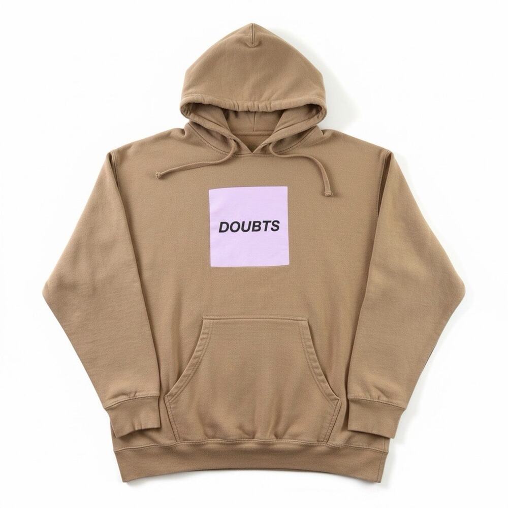 Anti Social Social Club Doubts Hoodie XL Tan Pink ASSC Independent Trading Co